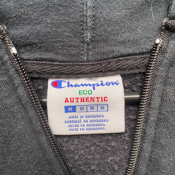 Black Authentic Champion Zip Up Size M - Picture 4 of 4